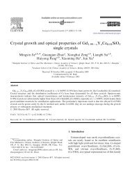 Crystal growth and optical properties of Gd1.99ÄxYxCe0.01SiO5 ...