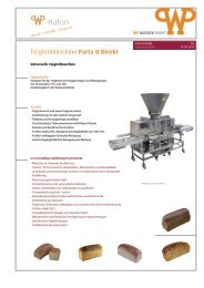 Teigteilmaschine Parta U Direkt - WP BAKERYGROUP