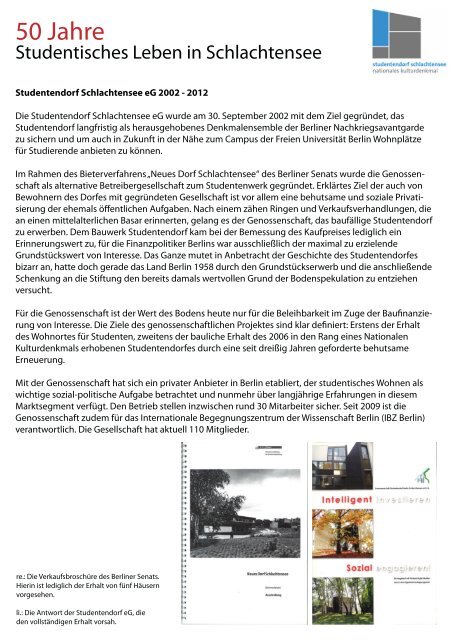 Download Begleittext - Studentendorf Berlin Schlachtensee eG