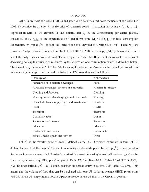 Affluence and Food: A Simple Way to Infer Incomes - The University ...