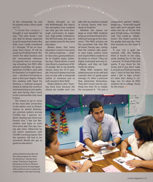 Why elite students are choosing CSUSB - CSUSB Magazine ...