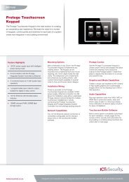 Protege Touchscreen Keypad Brochure (101.1 Kb)