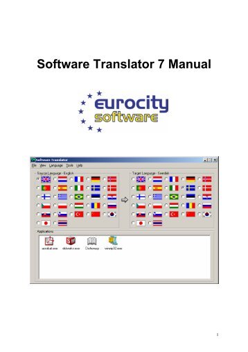 Software Translator 7 Manual - Eurocity Software