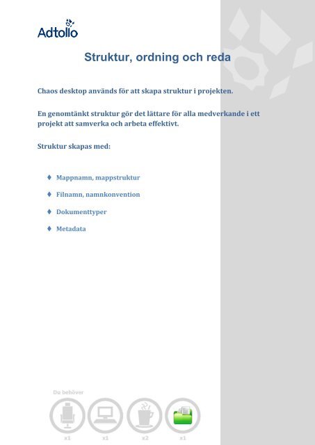 Skapa struktur - Adtollo
