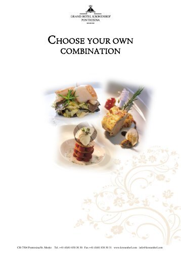 Choose your own combination (PDF 428 KB) - Grand Hotel Kronenhof