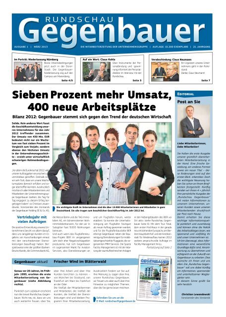 Die Erste Ausgabe Im Neuen Gewand Zu Aktuellen Gegenbauer