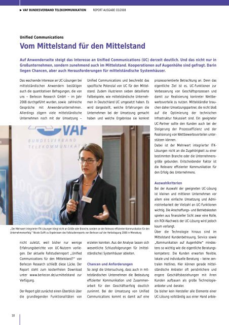 VAF Report - VAF - Bundesverband Telekommunikation eV