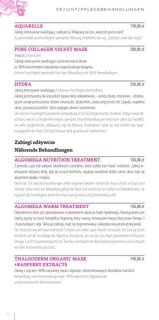 Cennik zabiegów (PDF) - Afrodyta SPA