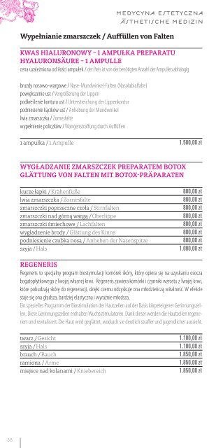 Cennik zabiegów (PDF) - Afrodyta SPA