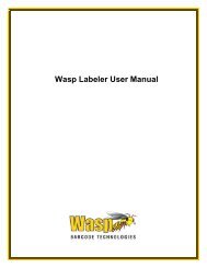 Wasp Labeler User Manual - Wasp Barcode Technologies