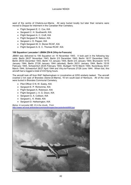 here. - Lancaster ND424 of 12 Squadron