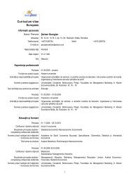 Curriculum vitae Europass - Universitatea Constantin Brancoveanu