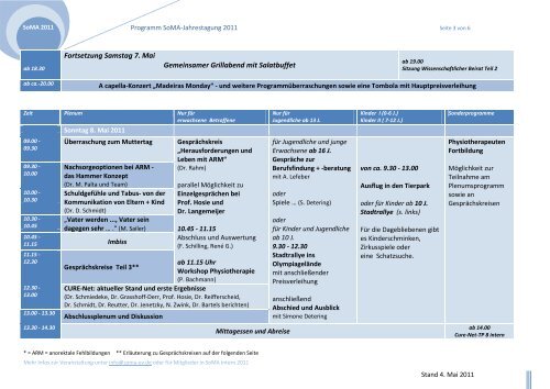 Programmentwurf SoMA-Jahrestagung2011 - SoMA eV