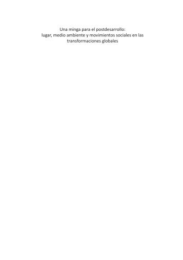 Una minga para el postdesarrollo - The University of North Carolina ...