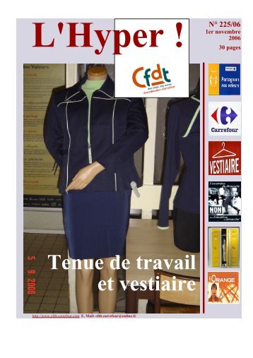 Tenue de travail et vestiaire - CFDT Carrefour