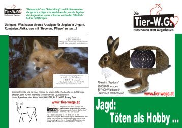 Jagd-Flyer 2007 zum Download - Die Tier-WeGe