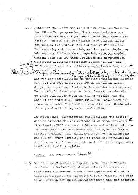 Anklageschrift and die IUK wegen des Todes von Ulrike Meinhof