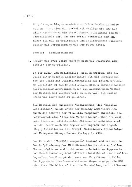 Anklageschrift and die IUK wegen des Todes von Ulrike Meinhof