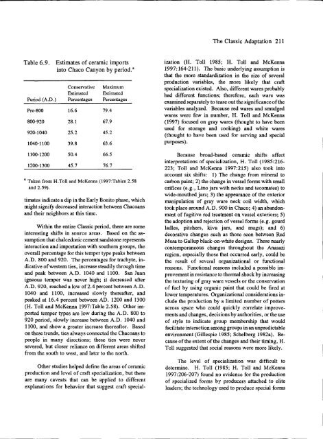 Culture and Ecology of Chaco Canyon and the San Juan Basin