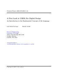 A Simple Tutorial on VHDL (PDF) by S. Areibi. - University of Guelph