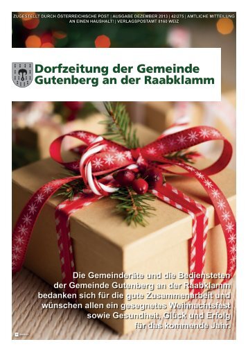 Ausgabe 04/2013 - Gemeinde Gutenberg an der Raabklamm