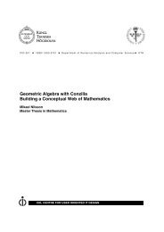 Geometric Algebra with Conzilla Building a Conceptual ... - CID - KTH