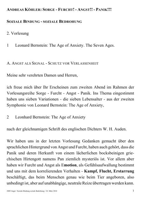 2. Vorlesung 1 Leonard Bernstein: The Age of ... - Andreas Köhler