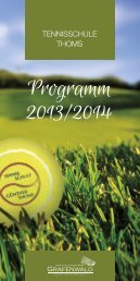 Tennis-Prospekt (PDF) - Sporthotel Resort Grafenwald