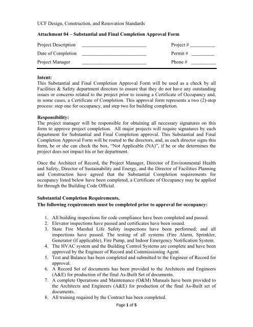 Certificate Of Occupancy Residential Form And Format
