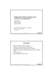 Deliberate Nonlinear Design and Control of Loudspeakers Overview