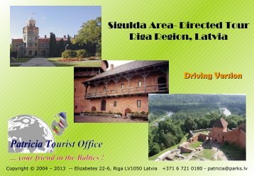 Sigulda - Turaida - Krimulda - Driving - Riga Latvia Tourist Office