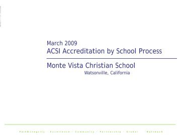 MVCS ASP 2009 - Monte Vista Christian School