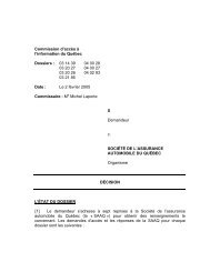 X c. SociÃ©tÃ© de l'assurance automobile du QuÃ©bec - Commission d ...