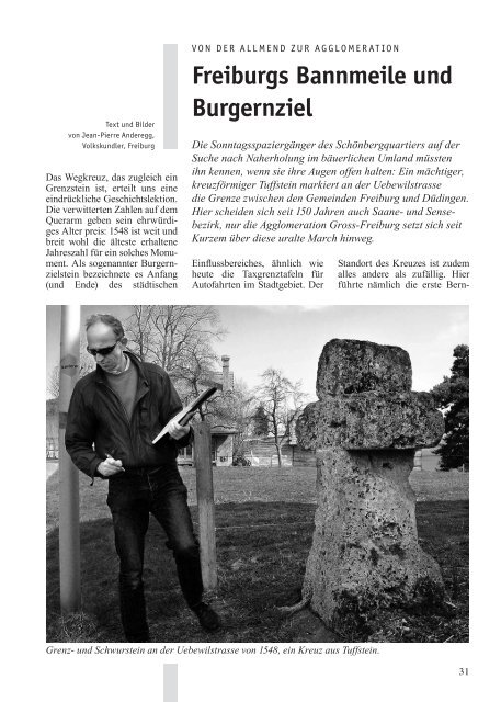 Jean-Pierre Anderegg: Freiburgs Bannmeile und Burgernziel