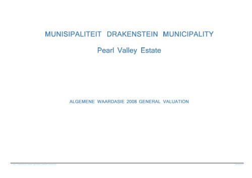 PublishedTown Pearl Valley Estate - Drakenstein municipality