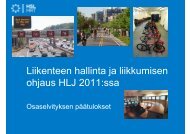 Liikenteen hallinta ja liikkumisen ohjaus HLJ 2011:ssa - HSL