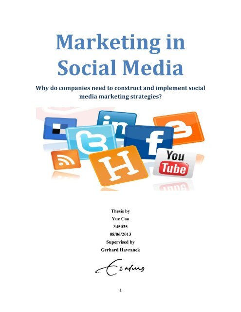 Marketing In Social Media - EUR Thesis Repository