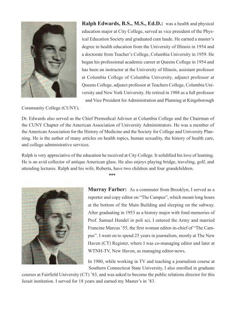 CLASS OF 1953 WHO'S WHO & WHERE - The City College Fund