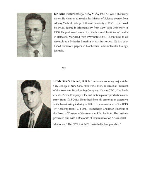 CLASS OF 1953 WHO'S WHO & WHERE - The City College Fund
