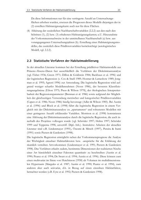 Zwischen Naturschutz und Theoretischer Ökologie: Modelle zur ...