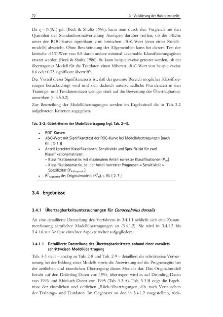 Zwischen Naturschutz und Theoretischer Ökologie: Modelle zur ...