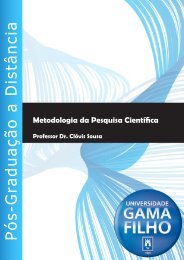 metodologia da pesquisa científica - Universidade Gama Filho