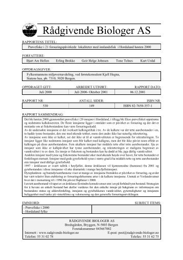 F:\dokument\HORDALAN\KALKING\PROVFISK\2000\Rapport 2000 ...