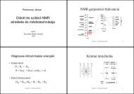 Jegyzet és képanyag - Szervetlen Kémiai Tanszék