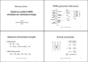 Jegyzet és képanyag - Szervetlen Kémiai Tanszék