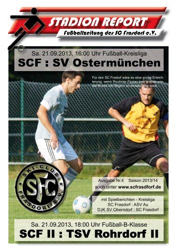 Stadion Report Druck Ausgabe 4 Homepage - SC Frasdorf
