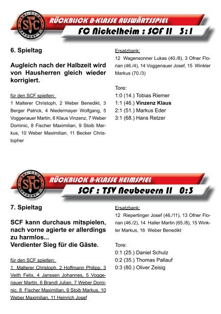 Stadion Report Druck Ausgabe 4 Homepage - SC Frasdorf