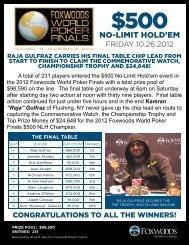 (17) $500 No-Limit Hold'em Deep Stack 10/26/12 - Foxwoods ...