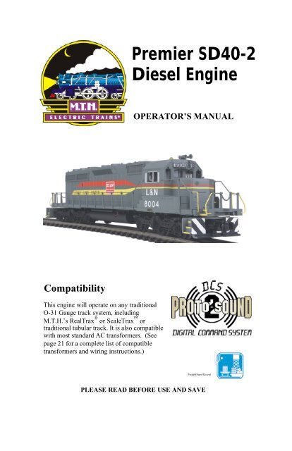 Premier SD40-2 Diesel Engine - MTH Trains