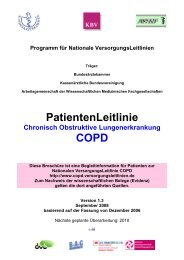 PatientenLeitlinie COPD - Praxisnetz Herzogtum Lauenburg eV